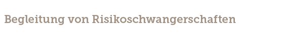 Begleitung von Risikoschwangerschaften